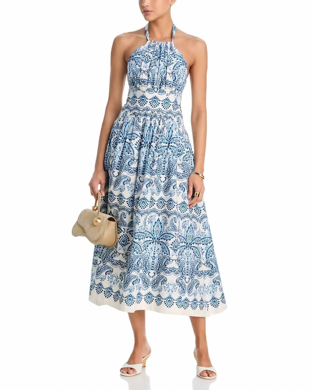 NEW CARA CARA denise dress in palm paisley sky